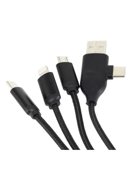 Kabel z podświetlanym logo 4w1, RXD-368 – czarny