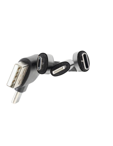 Kabel z podświetlanym logo 4w1, RXD-368 – czarny