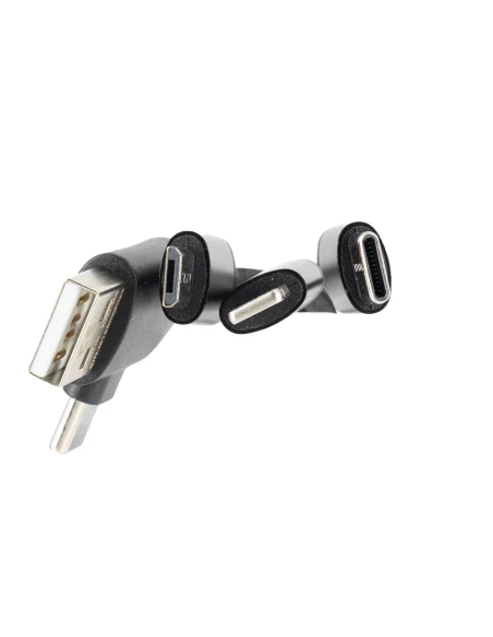 Kabel z podświetlanym logo 4w1, RXD-368 – czarny