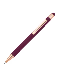 Długopis metalowy touch pen soft touch MIRAMAR – bordowy