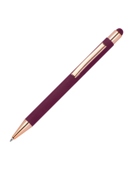 Długopis metalowy touch pen soft touch MIRAMAR – bordowy