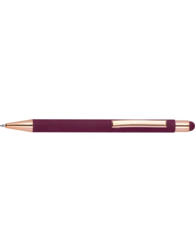 Długopis metalowy touch pen soft touch MIRAMAR – bordowy