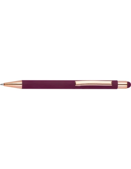 Długopis metalowy touch pen soft touch MIRAMAR – bordowy