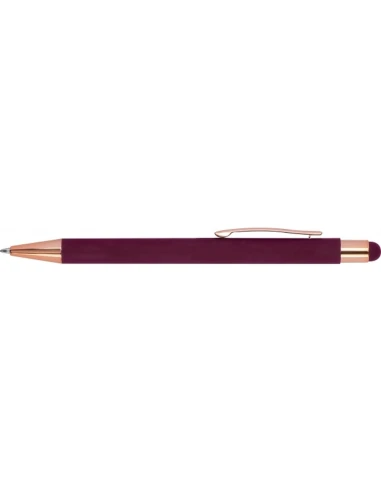 Długopis metalowy touch pen soft touch MIRAMAR – bordowy