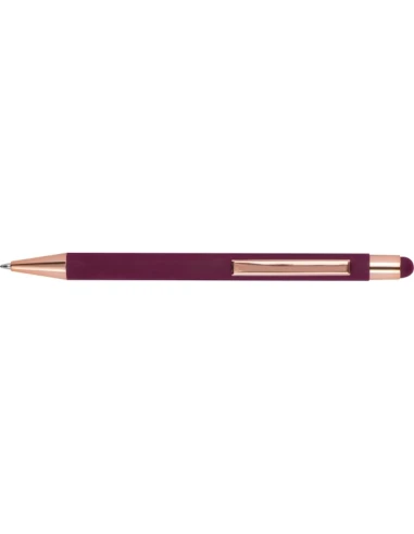 Długopis metalowy touch pen soft touch MIRAMAR – bordowy