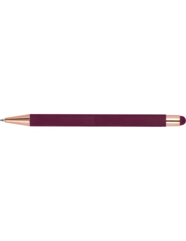 Długopis metalowy touch pen soft touch MIRAMAR – bordowy