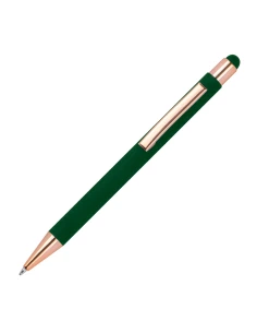 Długopis metalowy touch pen soft touch MIRAMAR – ciemnozielony