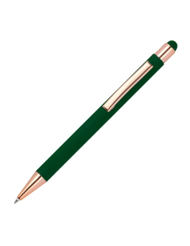 Długopis metalowy touch pen soft touch MIRAMAR – ciemnozielony