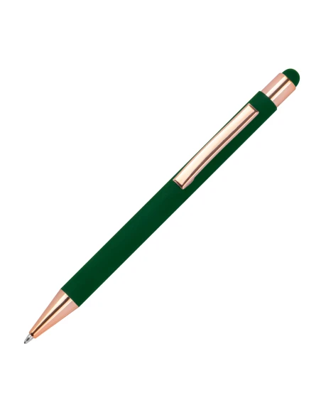 Długopis metalowy touch pen soft touch MIRAMAR – ciemnozielony