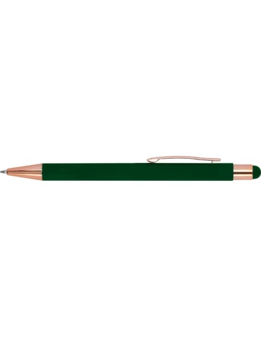 Długopis metalowy touch pen soft touch MIRAMAR – ciemnozielony