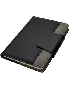 Notes A5 w linie z PU z recyklingu ASUNCION – ciemnoszary
