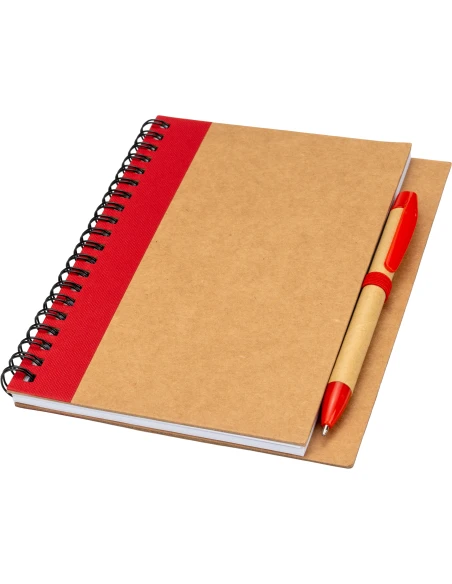 Notes A5 z czystymi stronami z papieru z recyklingu RAVENNA – czerwony