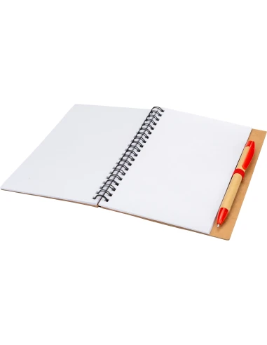 Notes A5 z czystymi stronami z papieru z recyklingu RAVENNA – czerwony