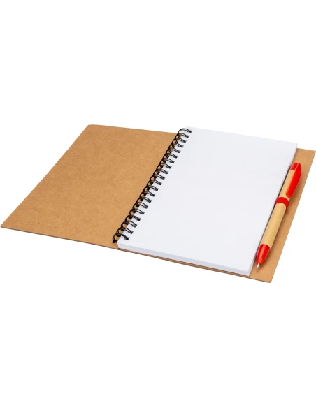 Notes A5 z czystymi stronami z papieru z recyklingu RAVENNA – czerwony