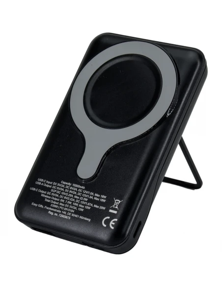 Power bank 10000 mAh z ładowarką indukcyjną VENTURA – czarny