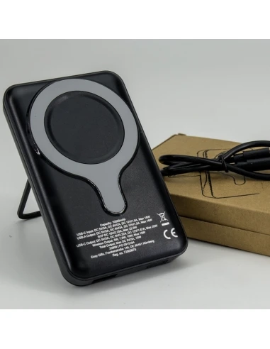 Power bank 10000 mAh z ładowarką indukcyjną VENTURA – czarny