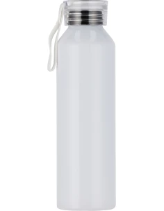 Butelka z aluminium z recyklingu CORK 600 ml – biały