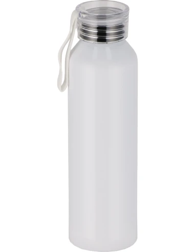 Butelka z aluminium z recyklingu CORK 600 ml – biały