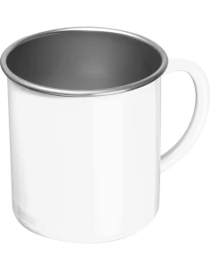 Kubek stalowy TREZZO 350 ml – biały