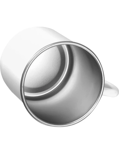 Kubek stalowy TREZZO 350 ml – biały