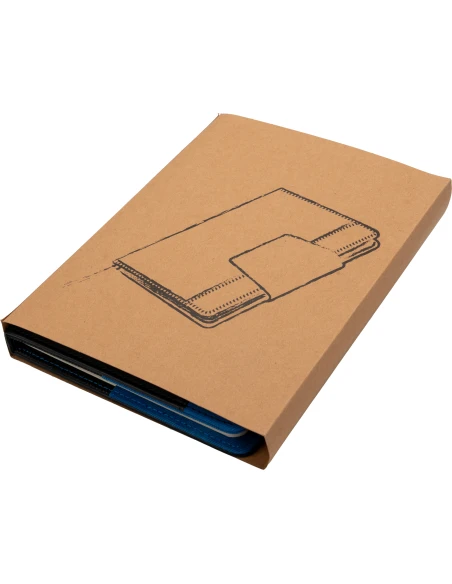 Notes A5 w linie z PU z recyklingu ASUNCION – niebieski