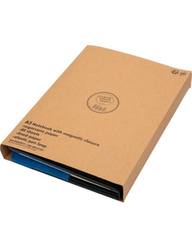 Notes A5 w linie z PU z recyklingu ASUNCION – niebieski