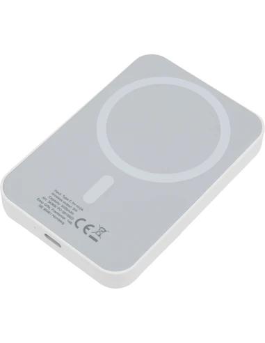 Power bank 5000 mAh z ładowarką indukcyjną WELS – biały