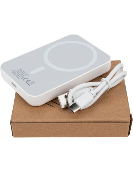 Power bank 5000 mAh z ładowarką indukcyjną WELS – biały
