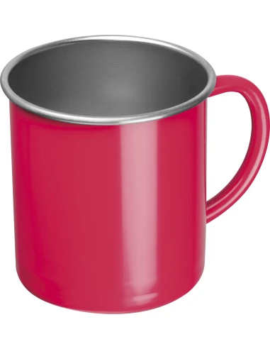 Kubek stalowy TREZZO 350 ml – czerwony