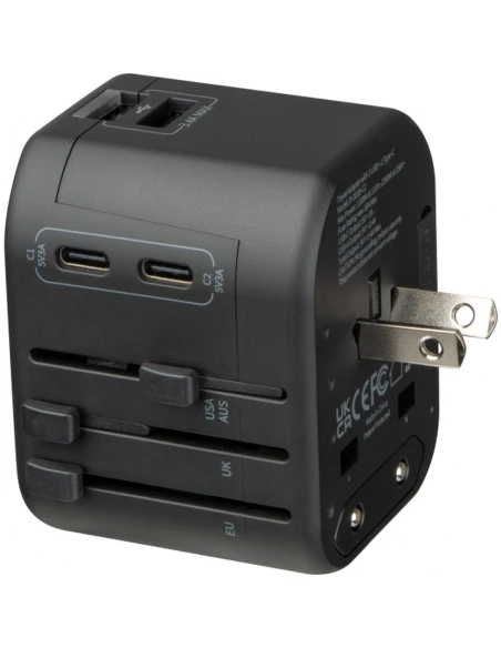 Adapter podróżny MARACENA – czarny