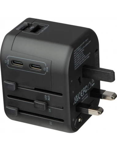 Adapter podróżny MARACENA – czarny