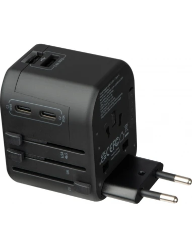 Adapter podróżny MARACENA – czarny