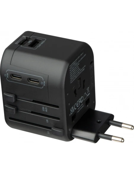 Adapter podróżny MARACENA – czarny