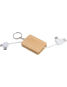 Kabel do ładowania brelok BELLEVUE – beżowy