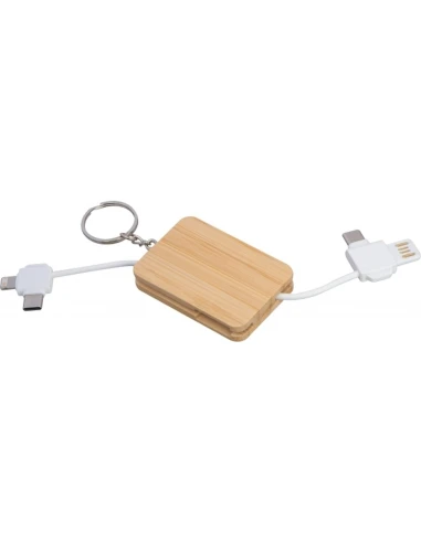 Kabel do ładowania brelok BELLEVUE – beżowy