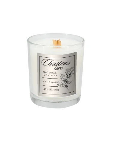 Świeca sojowa 190g Christmas love – przeźroczysty