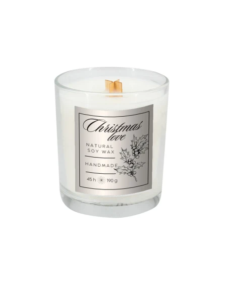 Świeca sojowa 190g Christmas love – przeźroczysty