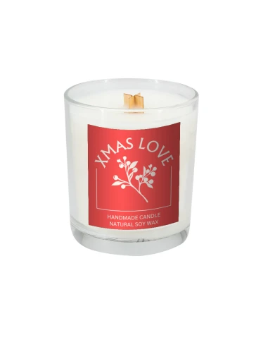 Świeca sojowa 190g Christmas love – przeźroczysty