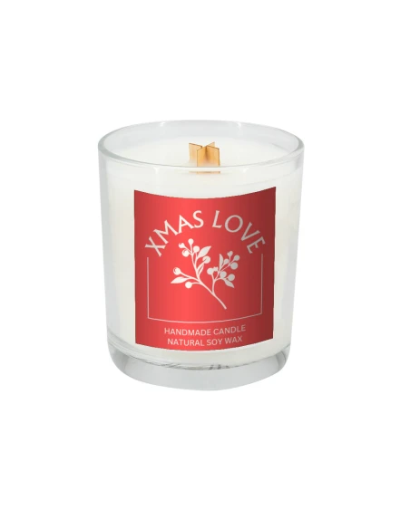 Świeca sojowa 190g Christmas love – przeźroczysty