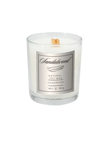 Świeca sojowa 190g Sandalwood – przeźroczysty