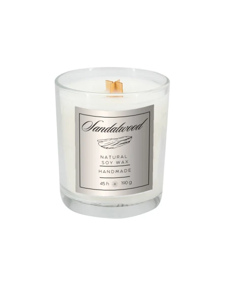 Świeca sojowa 190g Sandalwood – przeźroczysty