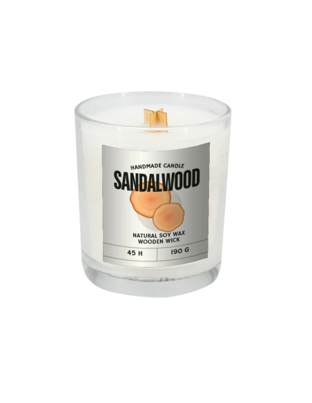 Świeca sojowa 190g Sandalwood – przeźroczysty
