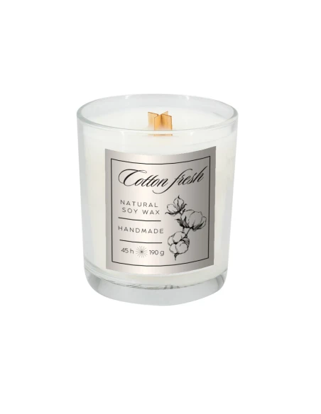 Świeca sojowa 190g Cotton Fresh – przeźroczysty