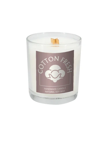 Świeca sojowa 190g Cotton Fresh – przeźroczysty