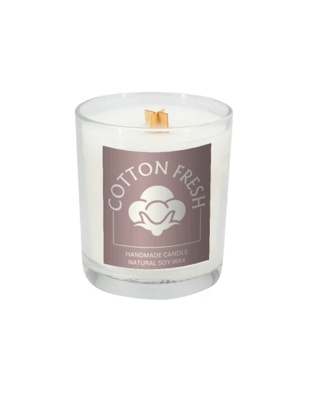 Świeca sojowa 190g Cotton Fresh – przeźroczysty