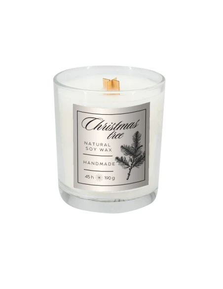 Świeca sojowa 190g Christmas tree – przeźroczysty