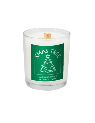 Świeca sojowa 190g Christmas tree – przeźroczysty