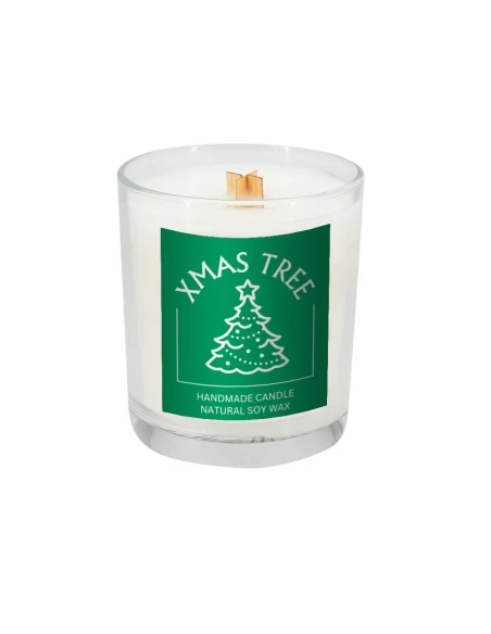 Świeca sojowa 190g Christmas tree – przeźroczysty