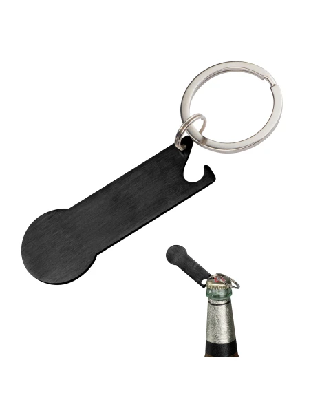 Brelok metalowy otwieracz do butelek STICKIT – czarny