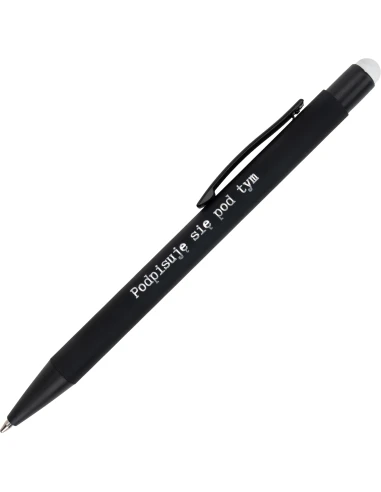 Długopis metalowy touch pen soft touch OHARA – biały